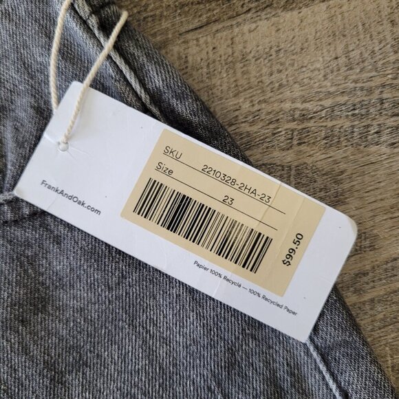 NWT FRANK AND OAK | Kim Slim Fit Denim Jeans | Sz. 23 - Picture 5 of 9